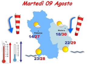 previsioni basilicata 8 9 10 agosto 2016